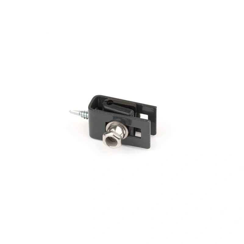 Príchytka U43, 4mm, ZN+PVC, kompletná, antracit