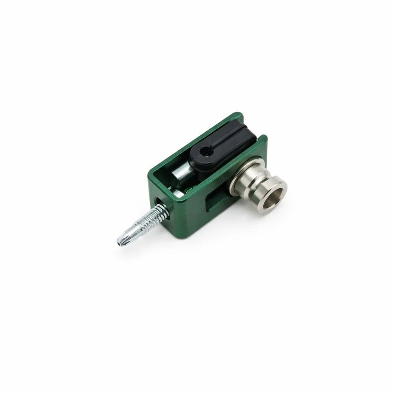 Príchytka U43, 4mm, ZN+PVC, kompletná, zelená