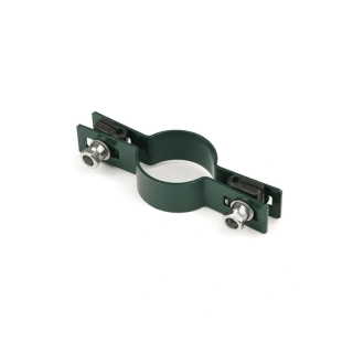 Príchytka panelu na stĺp 38mm, 5mm, priebežná, ZN+PVC, zelená