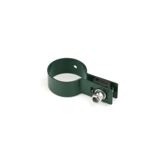 Príchytka panelu na stĺp 38mm, 4mm, koncová, ZN+PVC, zelená